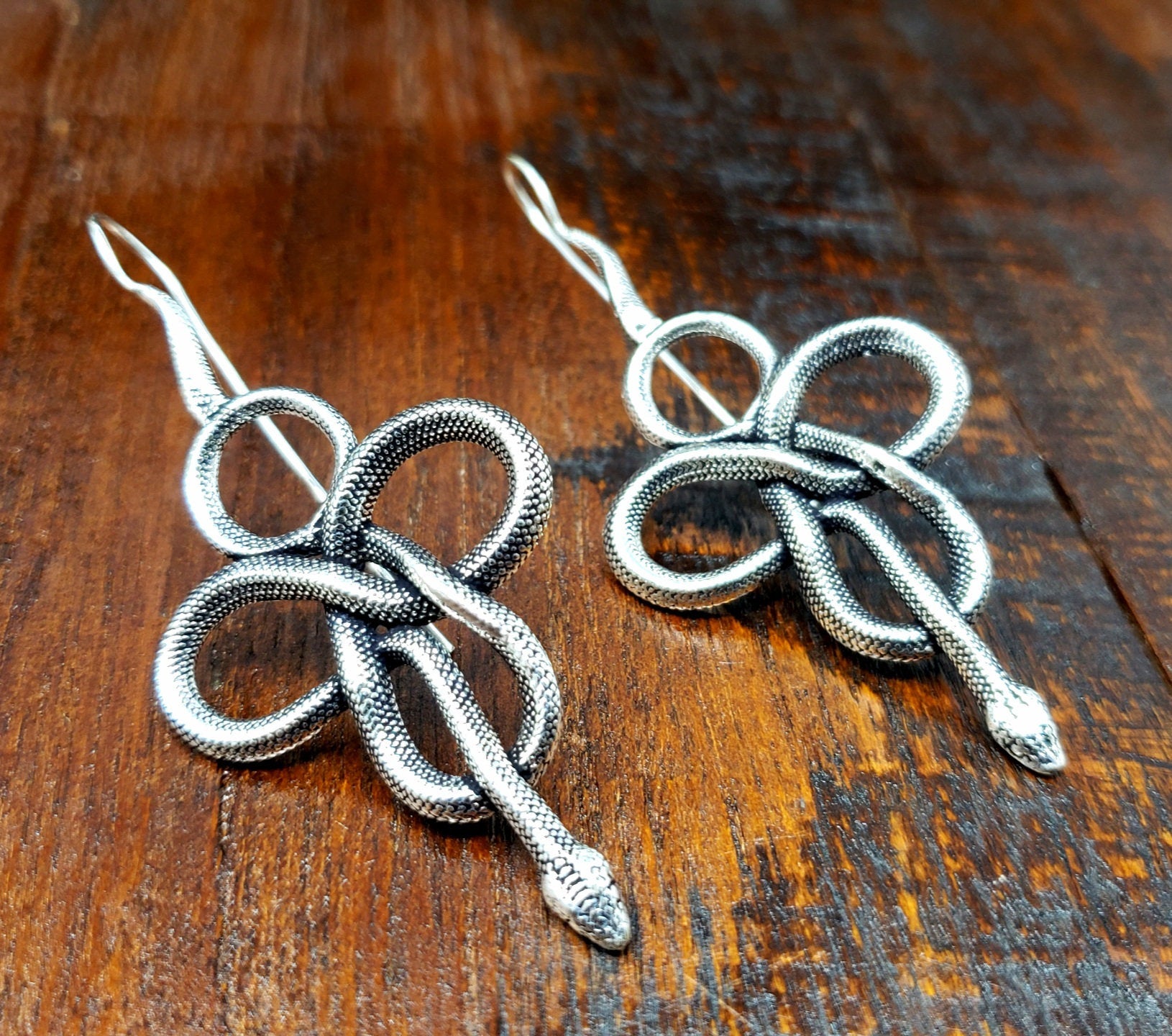 Silver Snake Threader Earrings