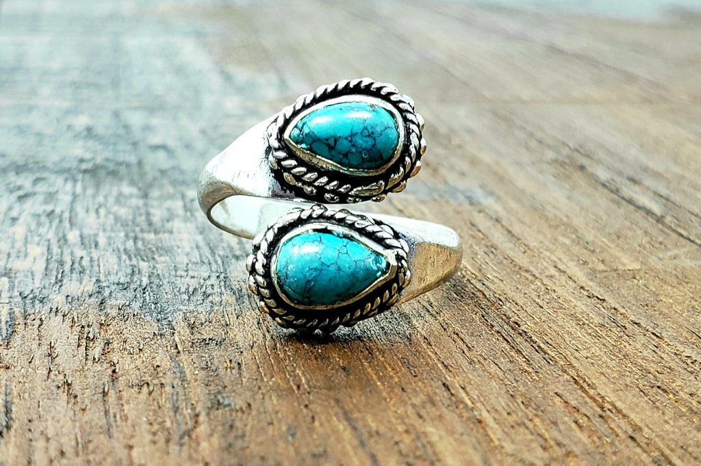 Adjustable turquoise ring store