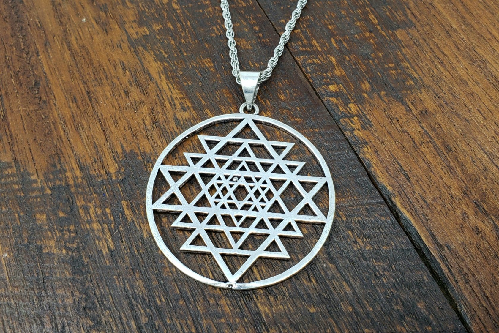 Cosmic Sri Yantra Pendant Necklace