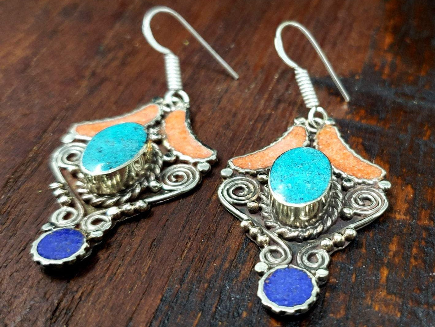 Tibetan jewelry Tibet Nepalese earrings gold-plated earrings do not fall  color national wind retro | Shopee Philippines