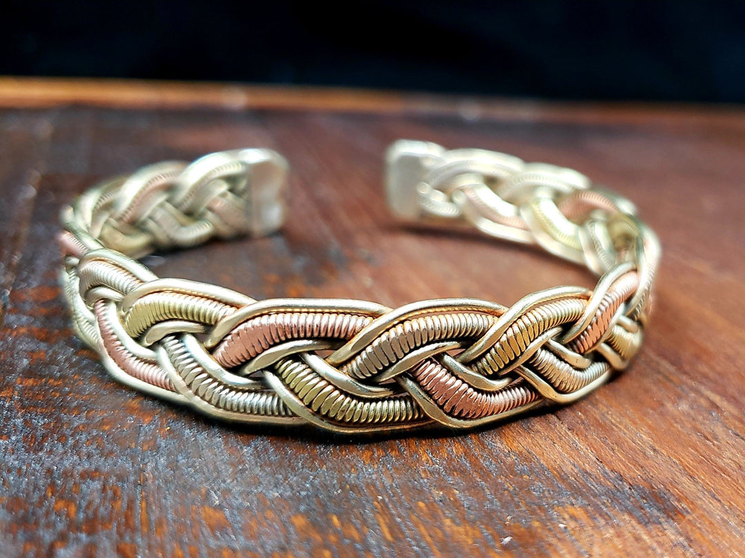 Woven Copper Unisex Tangled Wave Bracelet buy